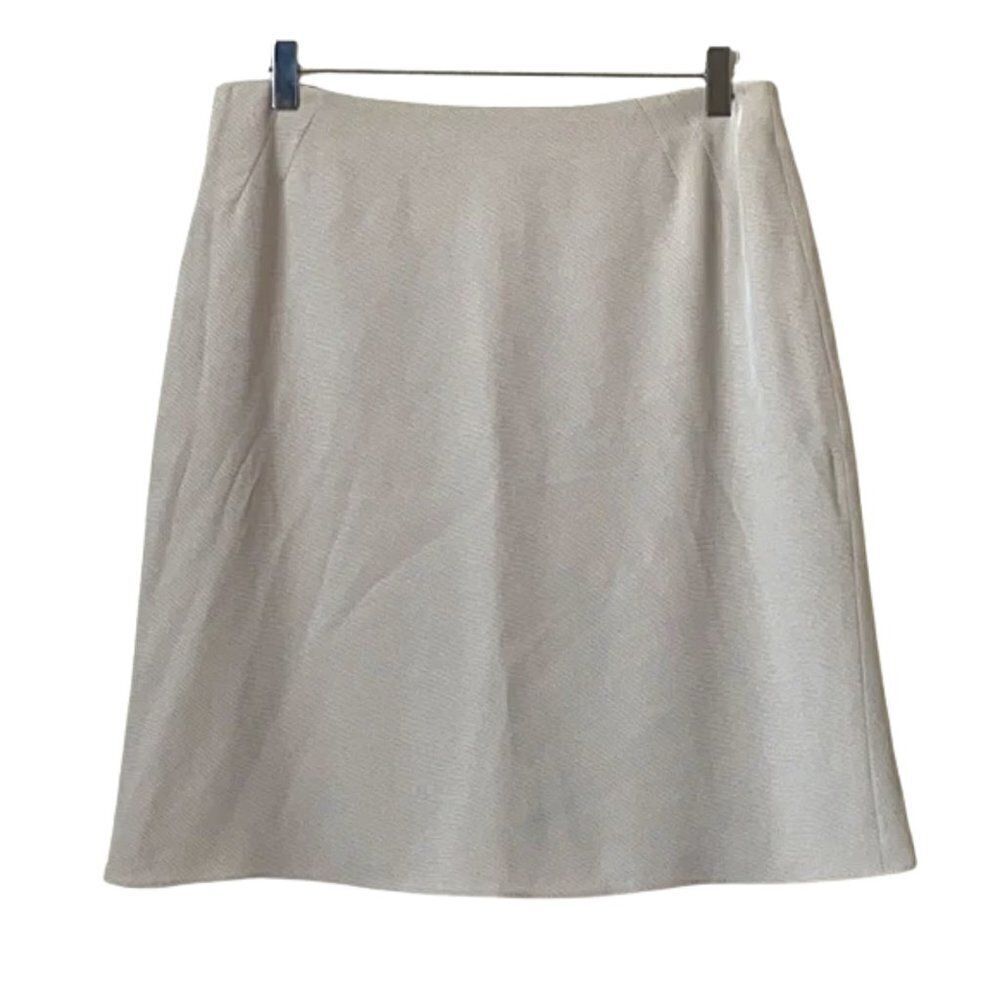Armani Collezioni Beige & Cream A Line Suit Mini Skirt Sz. 12